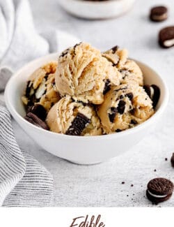 Pinterest image for edible Oreo cookie dough