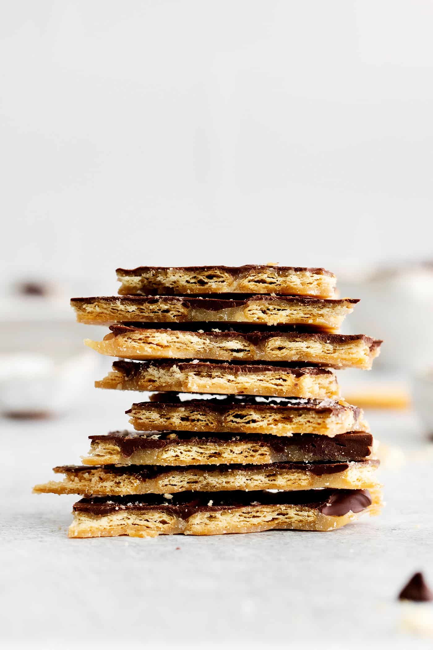 A stack of pieces of Christmas crack