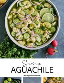 Pinterest image for shrimp aguachile