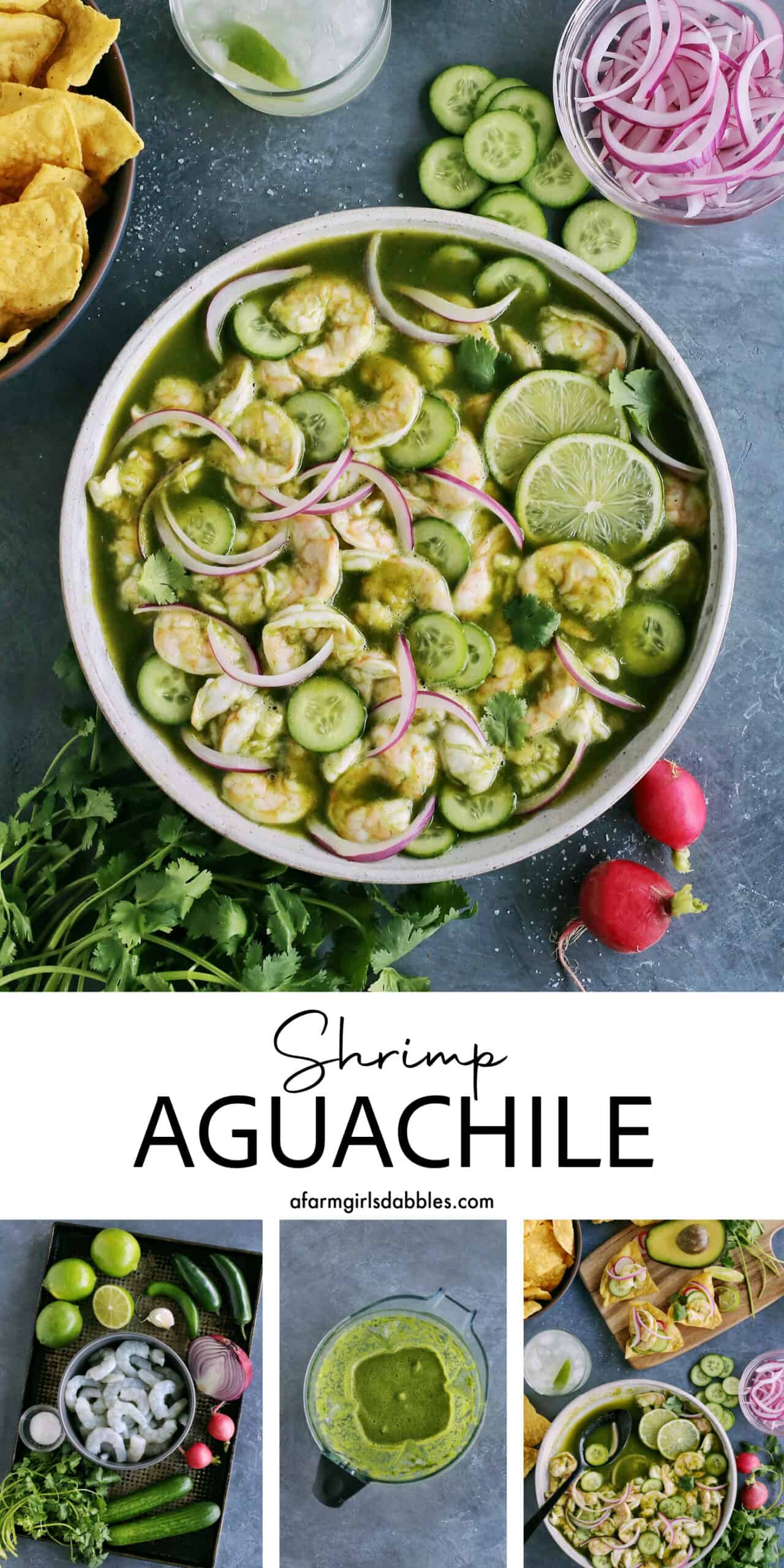 Pinterest image for shrimp aguachile