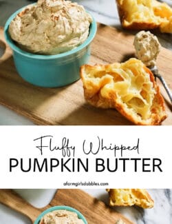 Pinterest image for fluffy whipped pumpkin butter