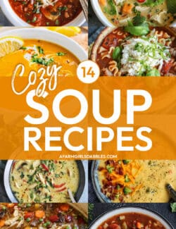 Pinterest image for 14 cozy soup recipes