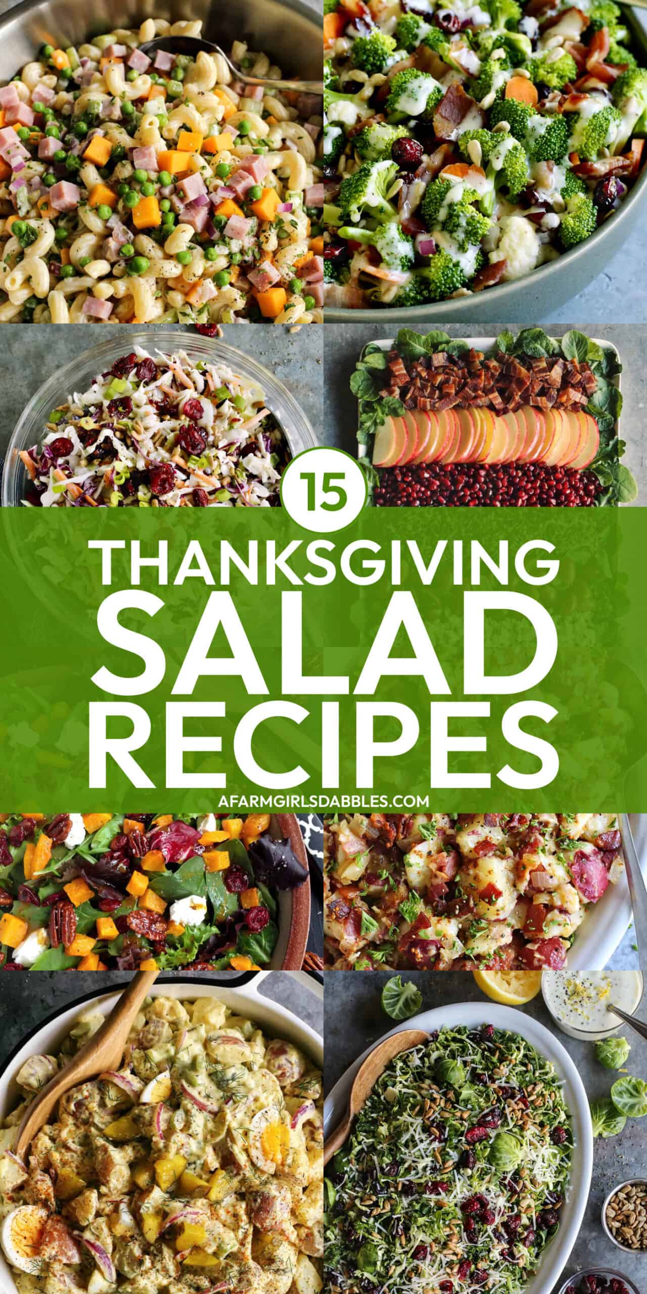 Pinterest image for 15 Thanksgiving salad recipes