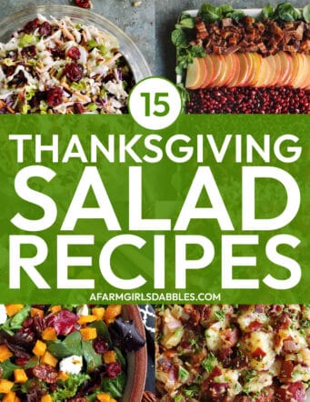 a collage of Thanksgiving salad recipes