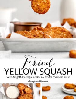 Pinterest image for fried yellow squash