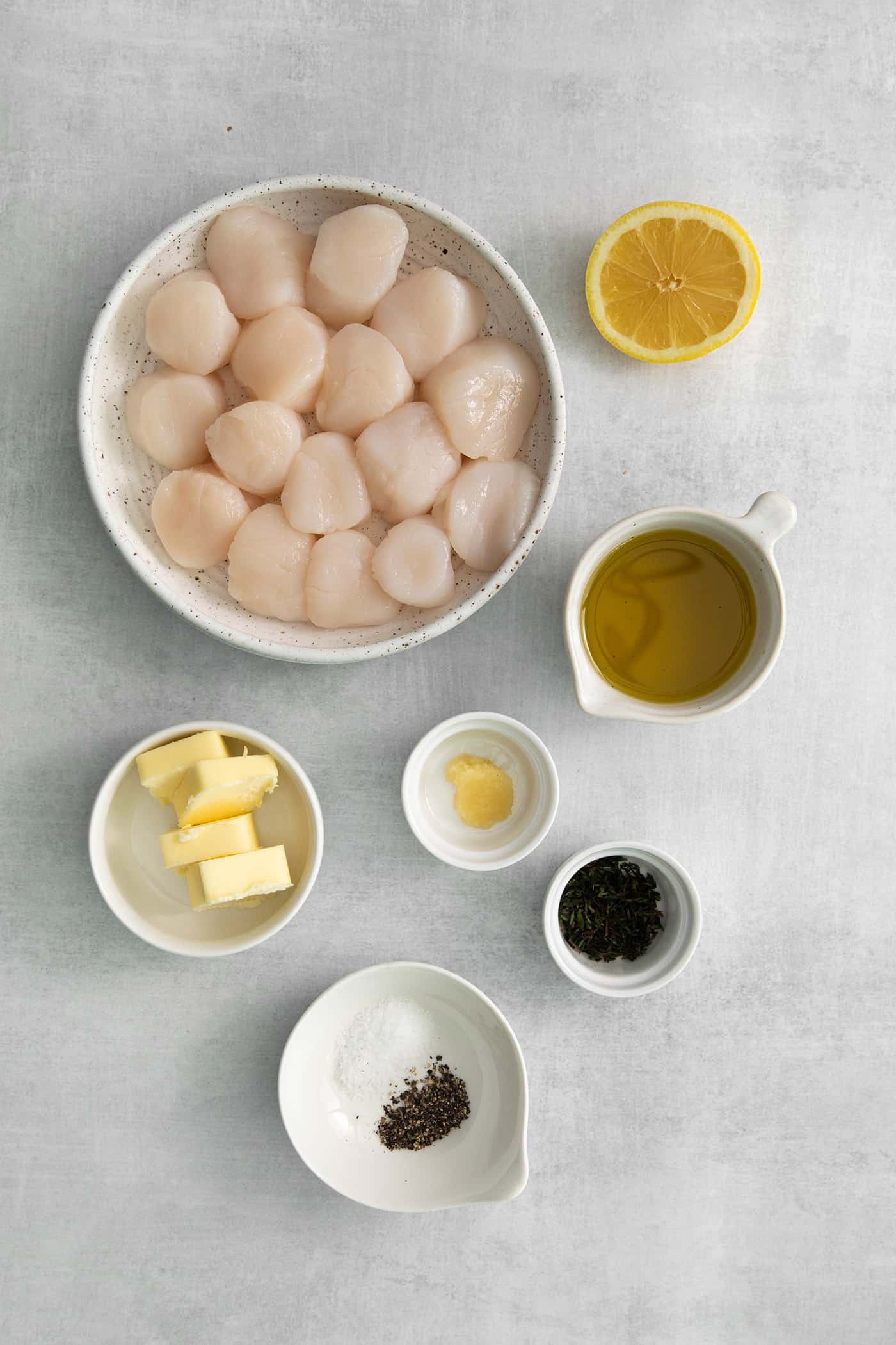 Grilled scallops ingredients