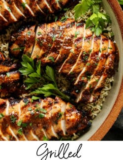 Pinterest image for grilled turkey tenderloin