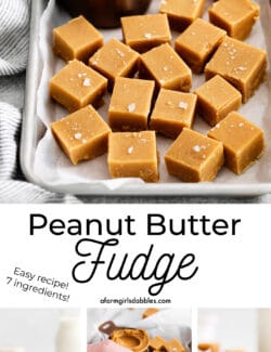 Pinterest image for peanut butter fudge