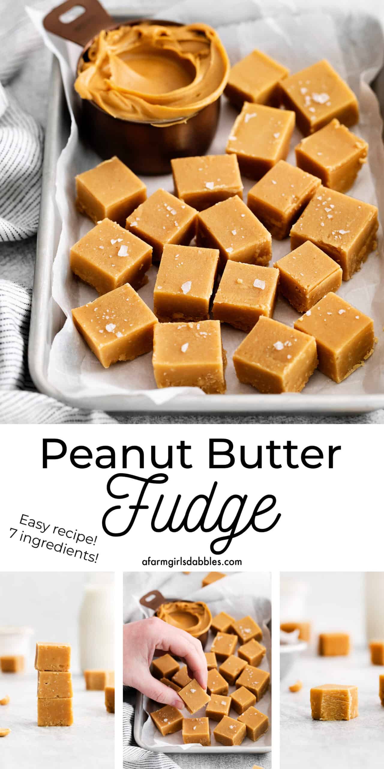 Pinterest image for peanut butter fudge