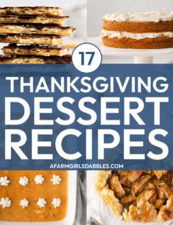 collage with text of 17 Thanksgiving dessert recipes