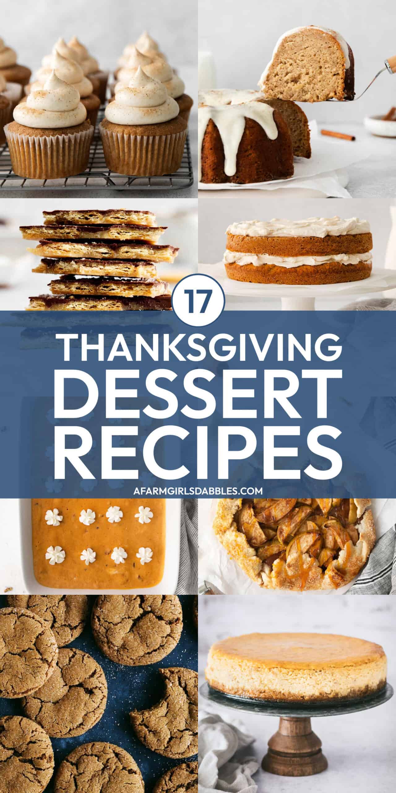 Pinterest image for 17 Thanksgiving dessert recipes