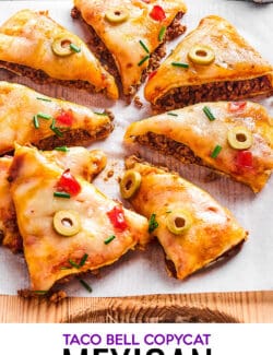 Pinterest image for Taco Bell Mexican Pizza copycat