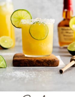 Pinterest image for bourbon margarita