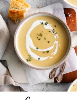 Pinterest image for creamy potato soup