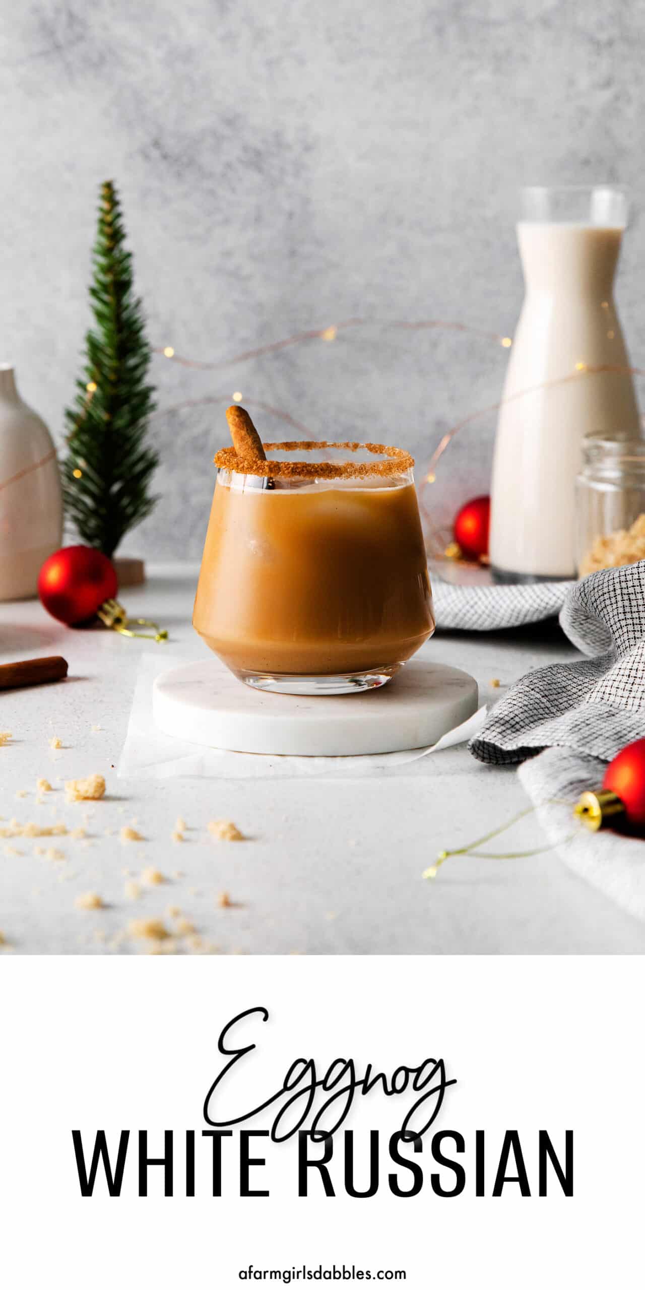 Pinterest image for eggnog white russian