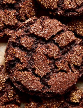 close-up photo of espresso cookies