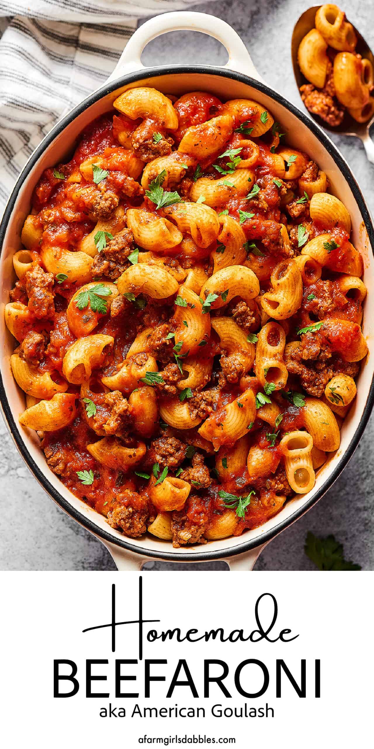 Pinterest image for beefaroni