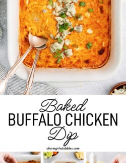 Pinterest image for buffalo chicken dip