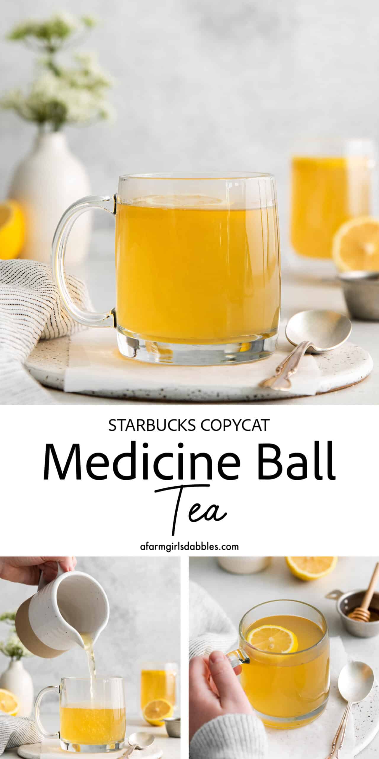 Pinterest image for Starbucks copycat medicine ball tea