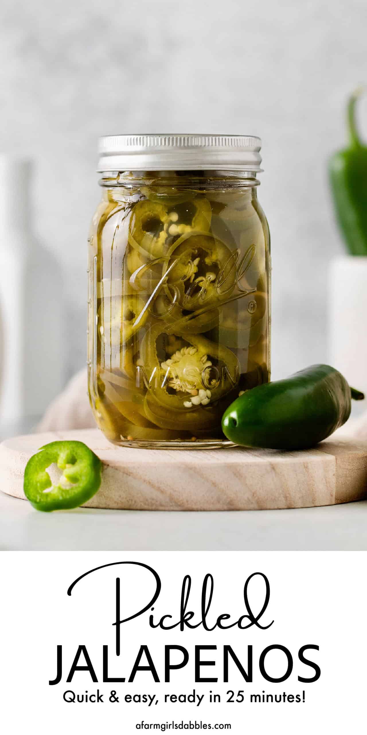 Pinterest image for pickled jalapenos