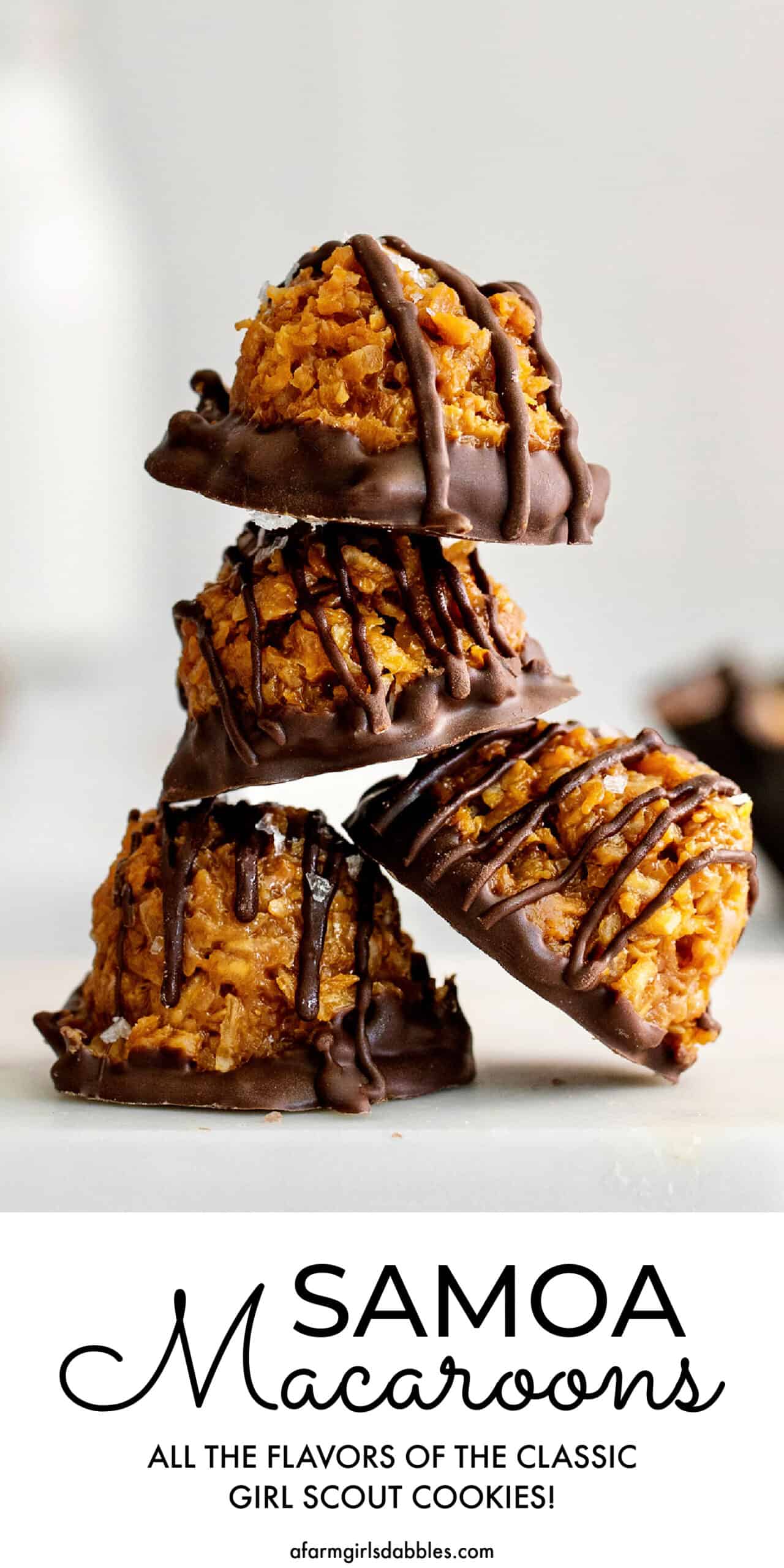 Pinterest image for Samoa Macaroons