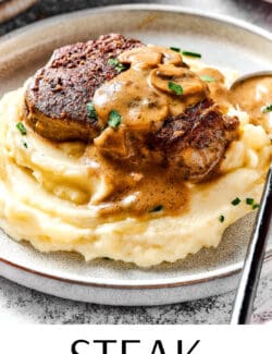 Pinterest image for Steak Diane