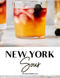 Pinterest image for New York Sour cocktail