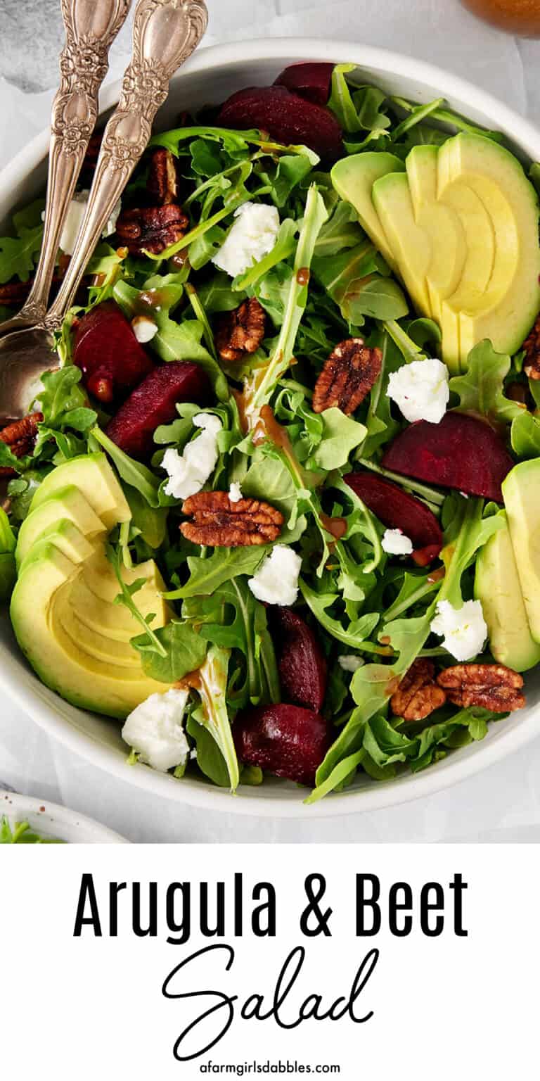 Arugula Beet Salad with Goat Cheese l A Farmgirl's Dabbles