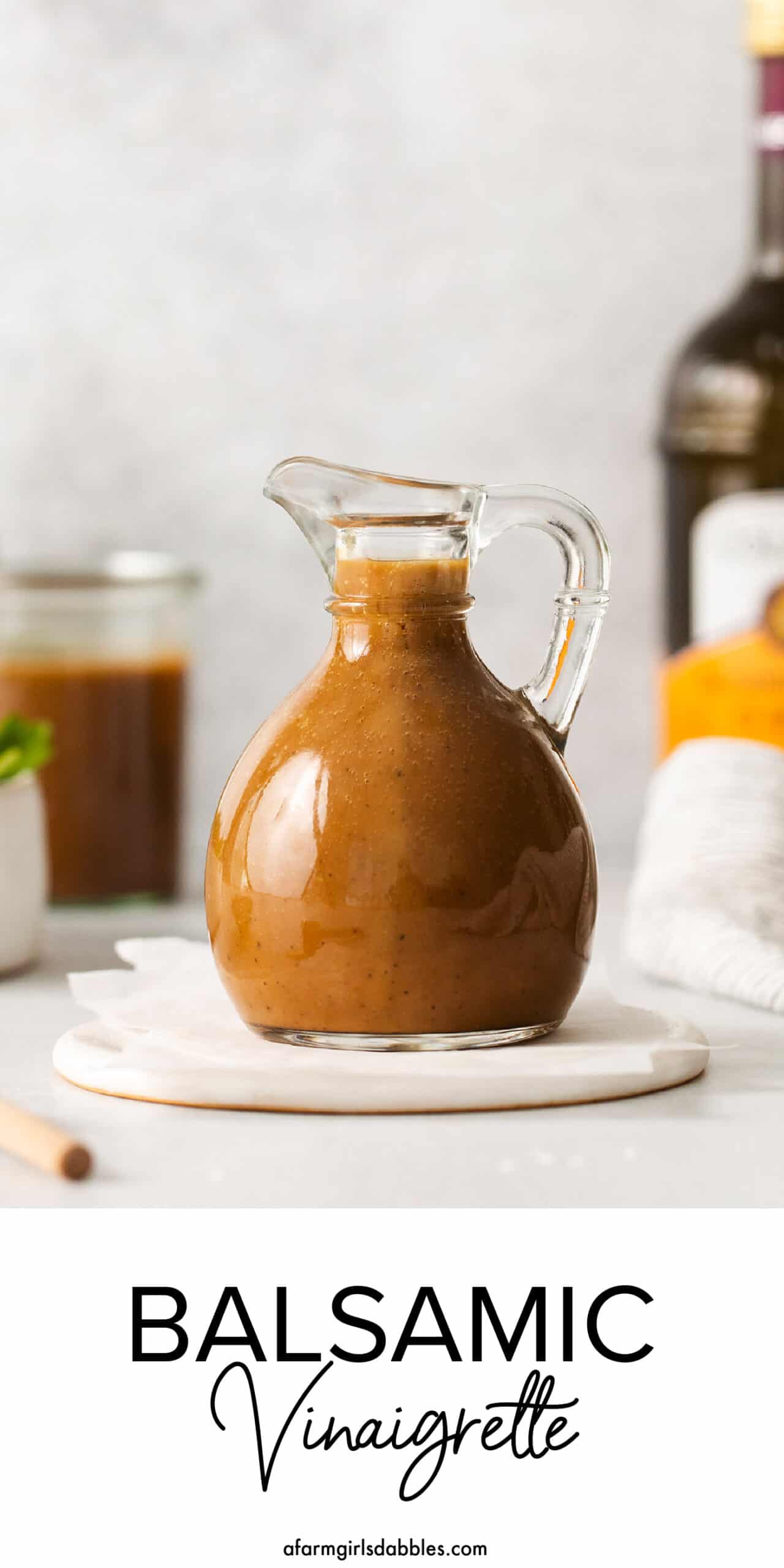 Pinterest image for balsamic vinaigrette