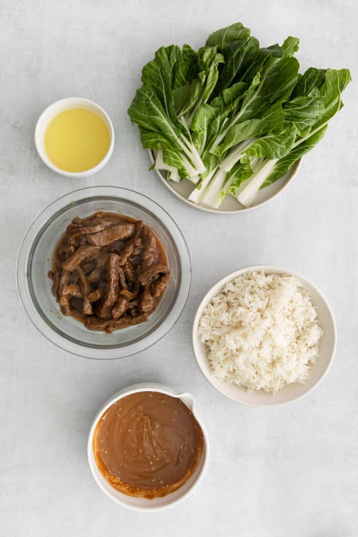 Beef bulgogi rice bowl ingredients