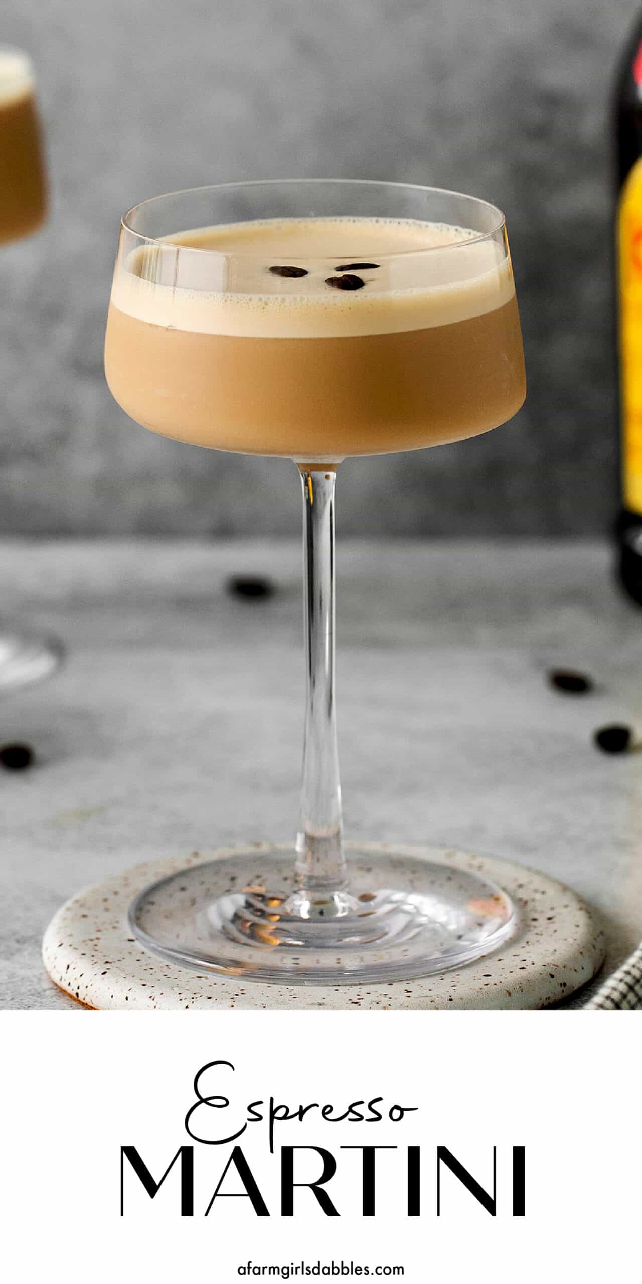 Pinterest image for espresso martini