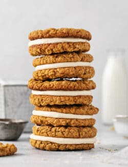 A stack of oatmeal cream pies