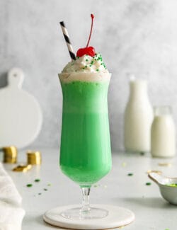 A homemade shamrock shake