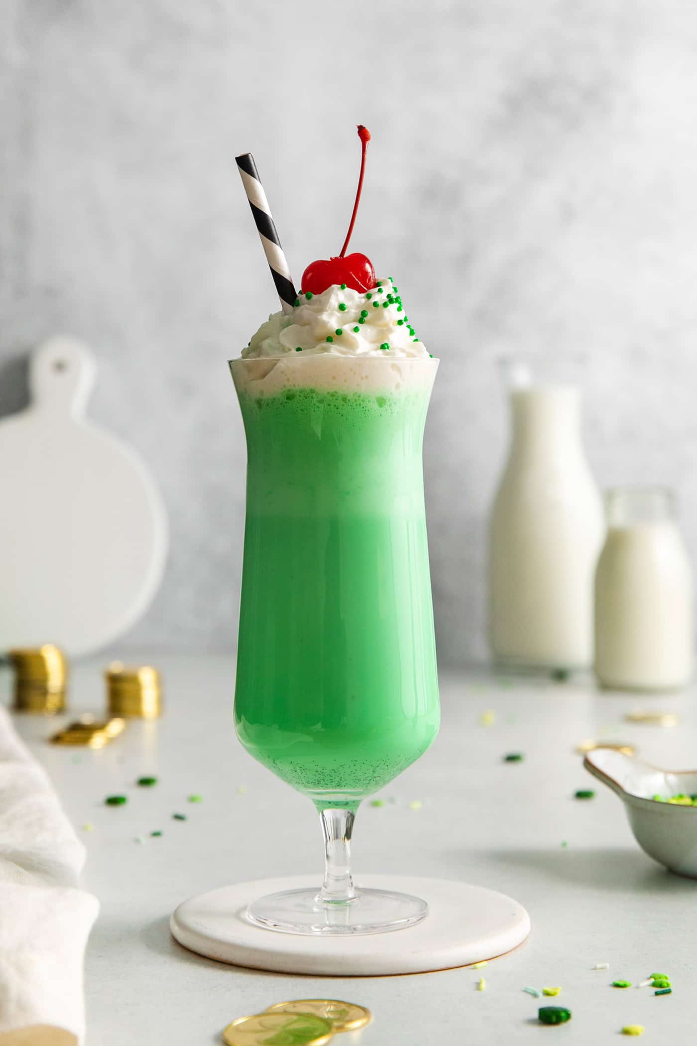 A homemade shamrock shake