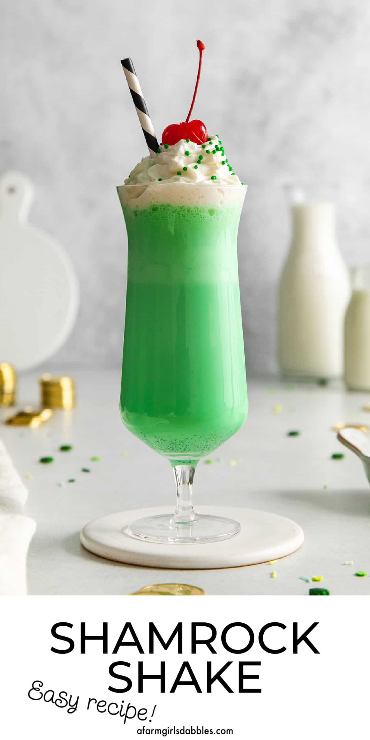 Pinterest image for shamrock shake