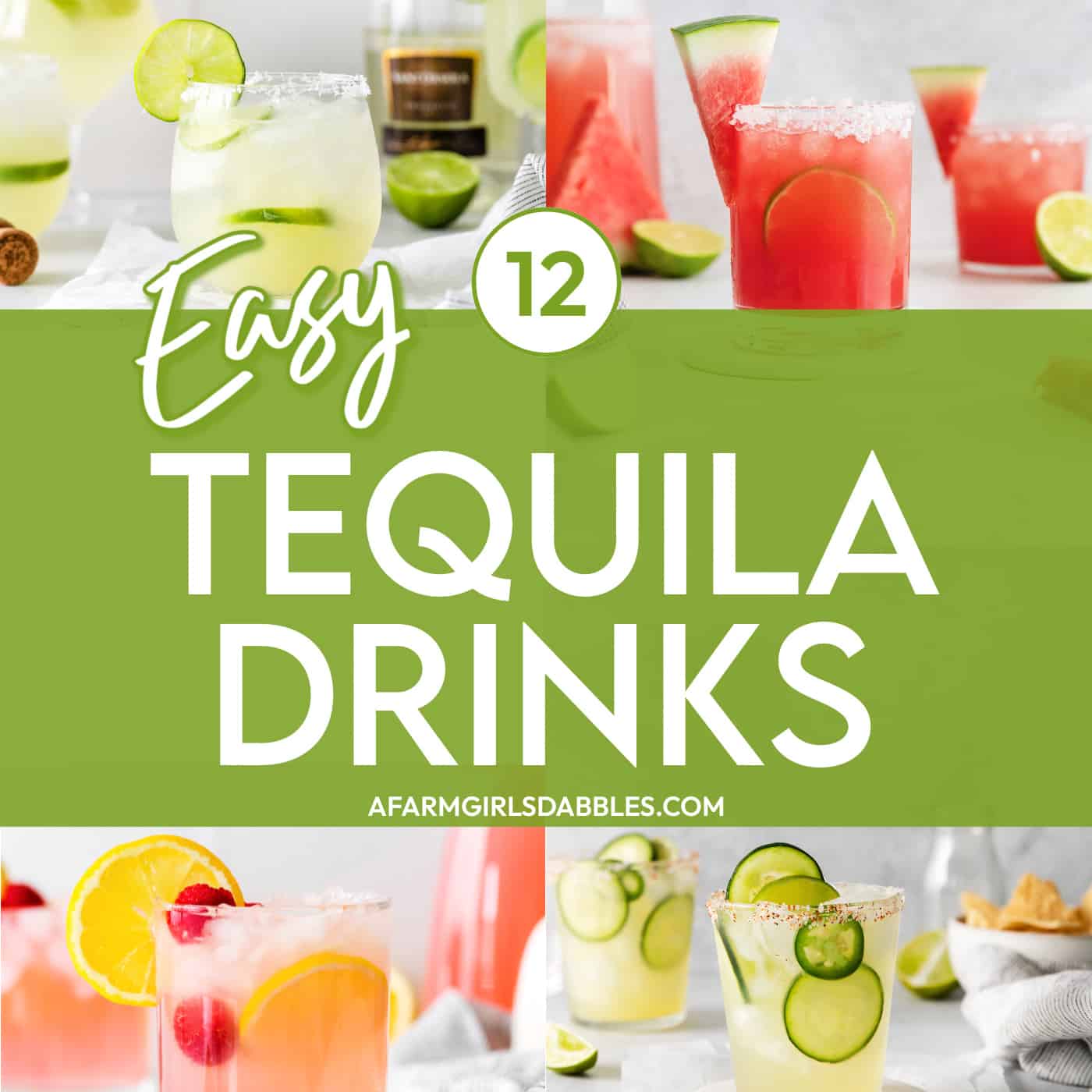 12 Easy Tequila Drinks photo collage