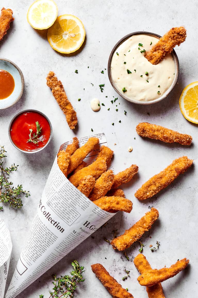 Easy Chicken Fries with Garlic Aioli l A Farmgirl's Dabbles