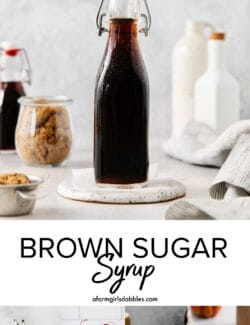 Pinterest image for brown sugar syrup