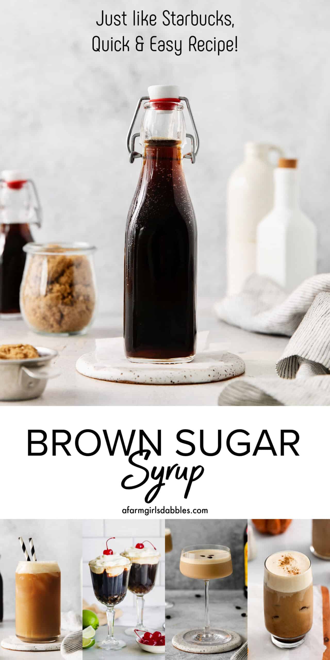 Pinterest image for brown sugar syrup