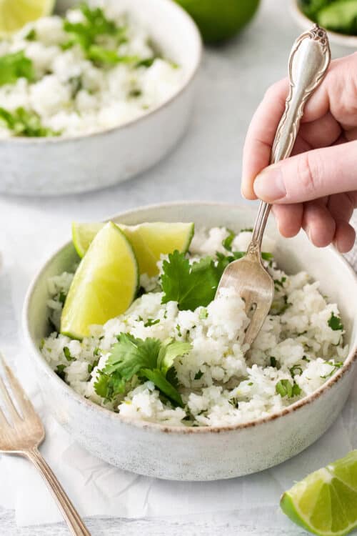 Easy Cilantro Lime Rice l A Farmgirl's Dabbles