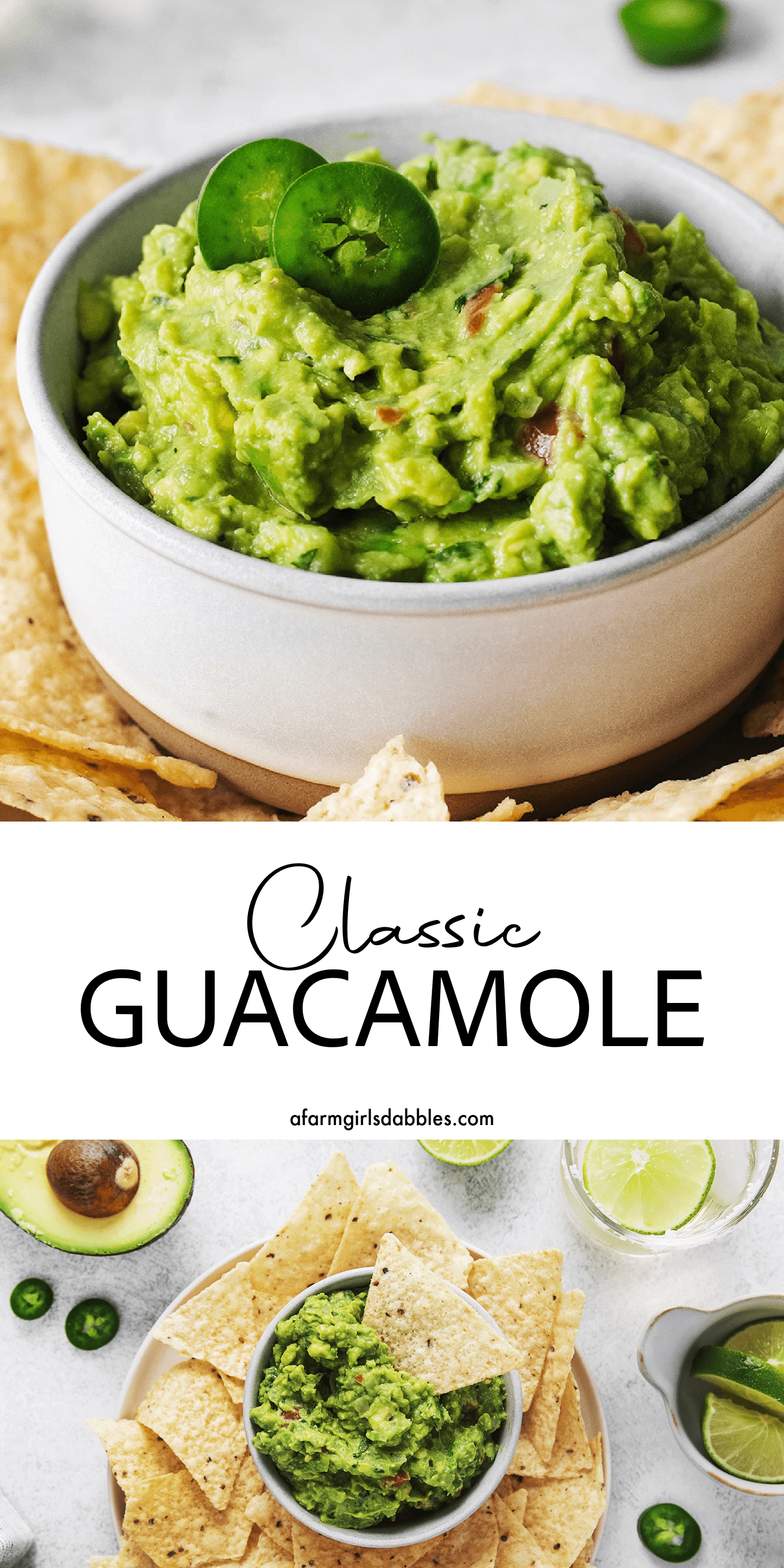 Pinterest image for classic guacamole