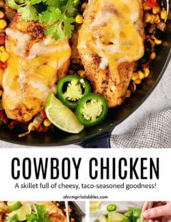 Pinterest image for Cowboy Chicken