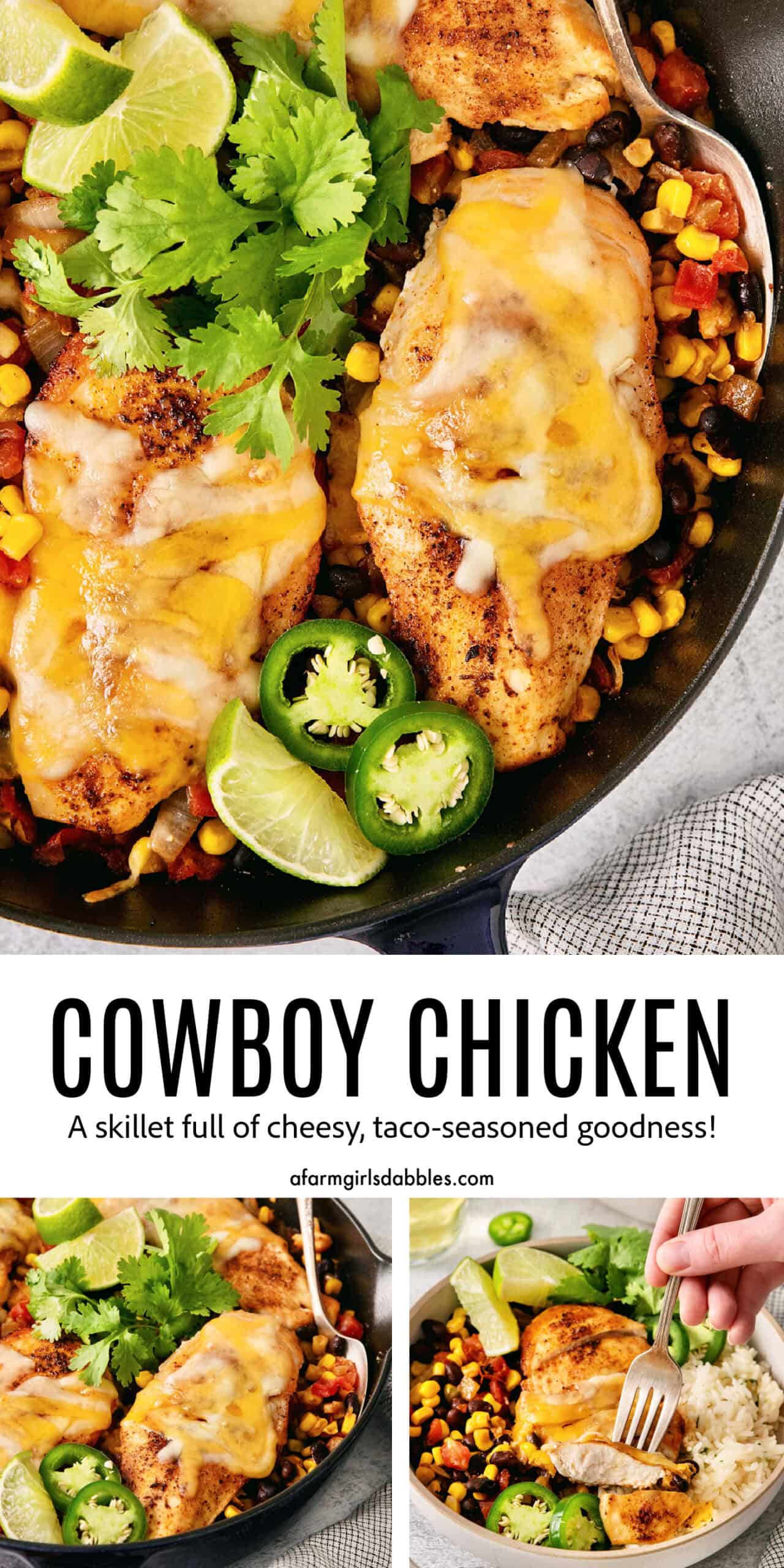 Pinterest image for Cowboy Chicken