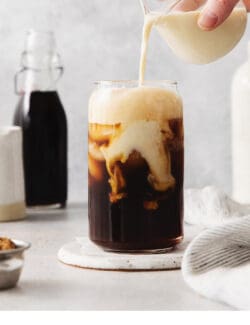 Pinterest image for iced brown sugar oatmilk shaken espresso