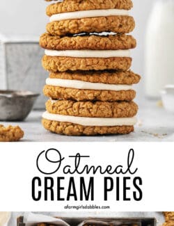 Pinterest image for oatmeal cream pies