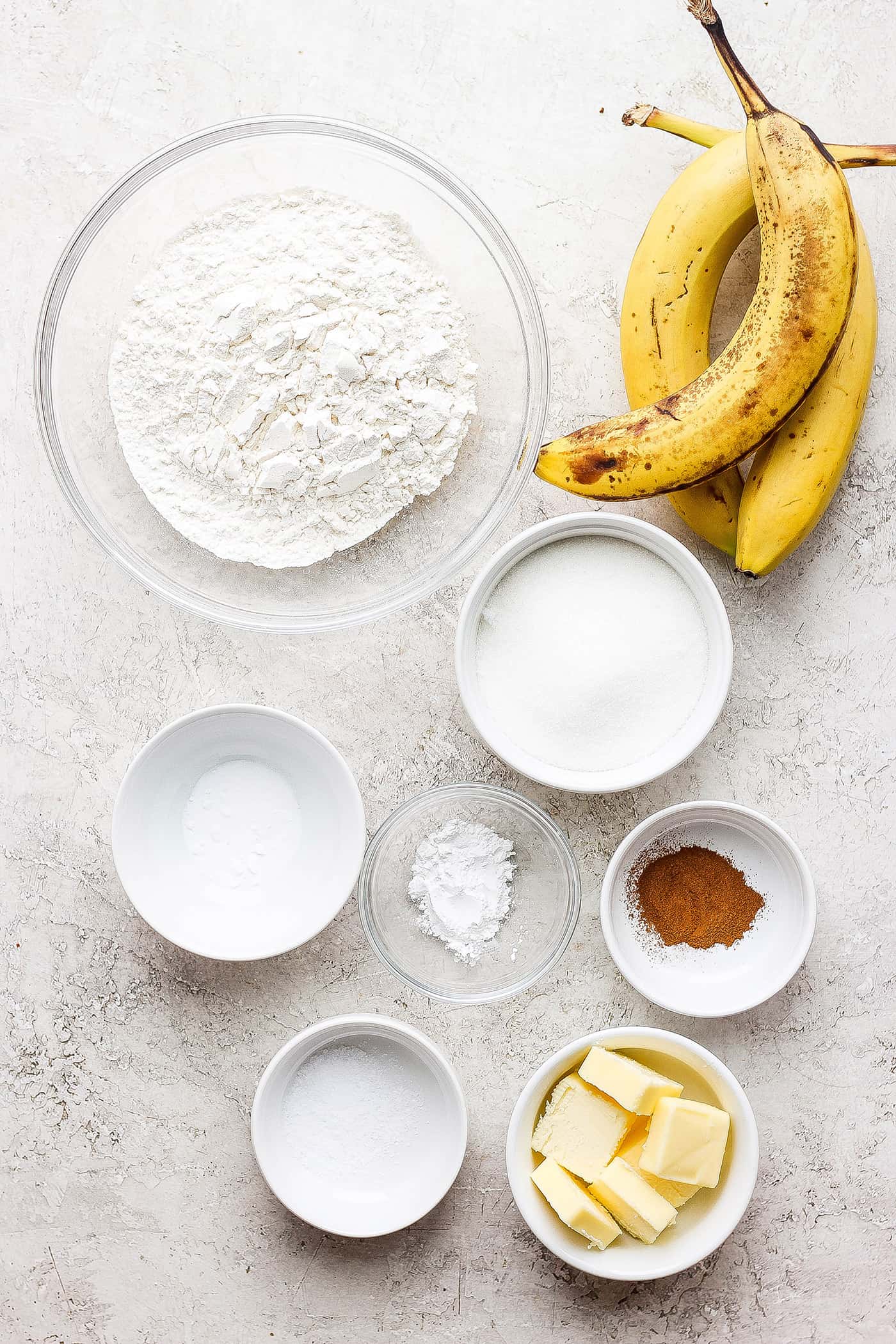 ingredients for banana muffins