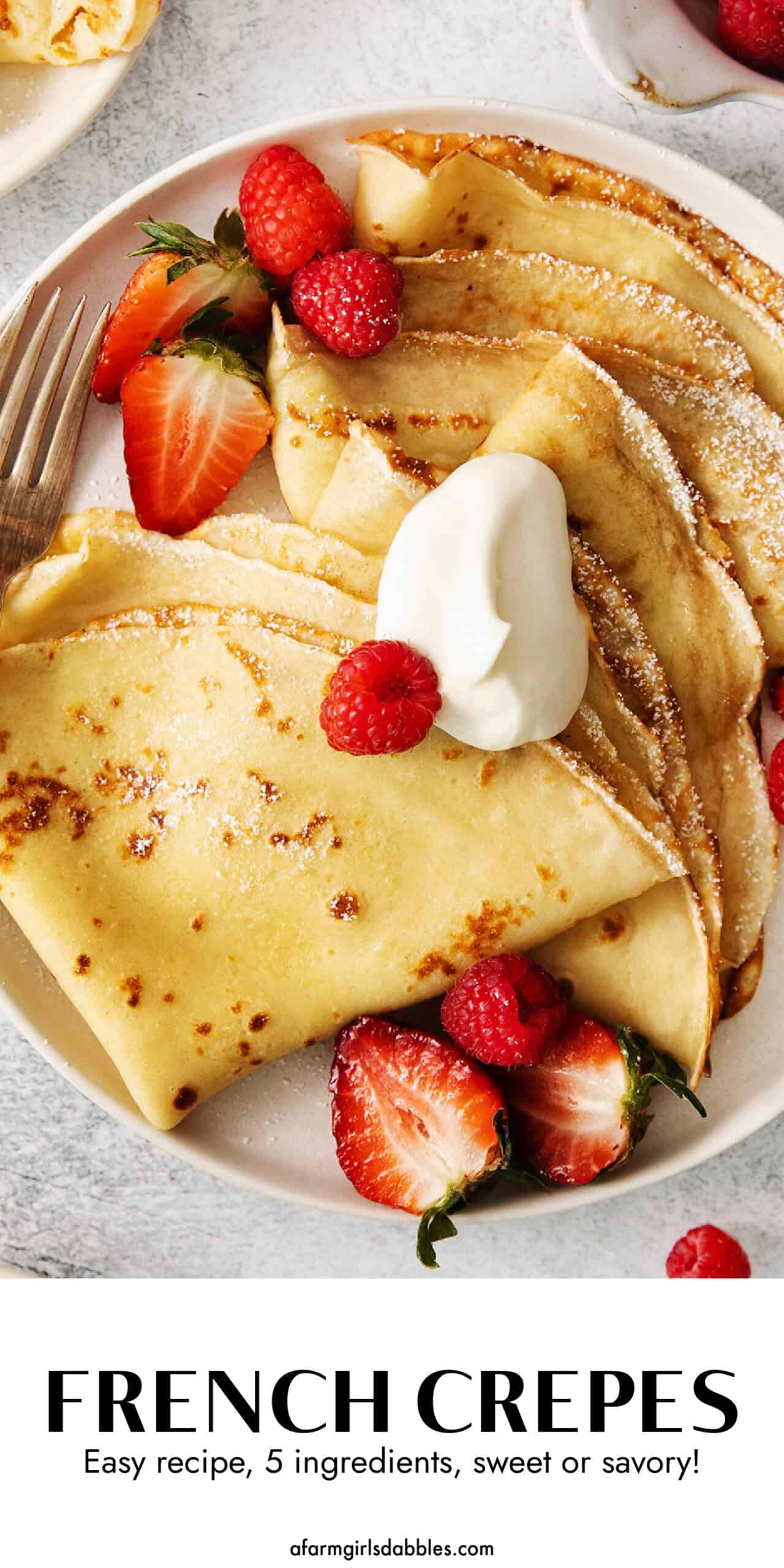 Pinterest image for French crepes