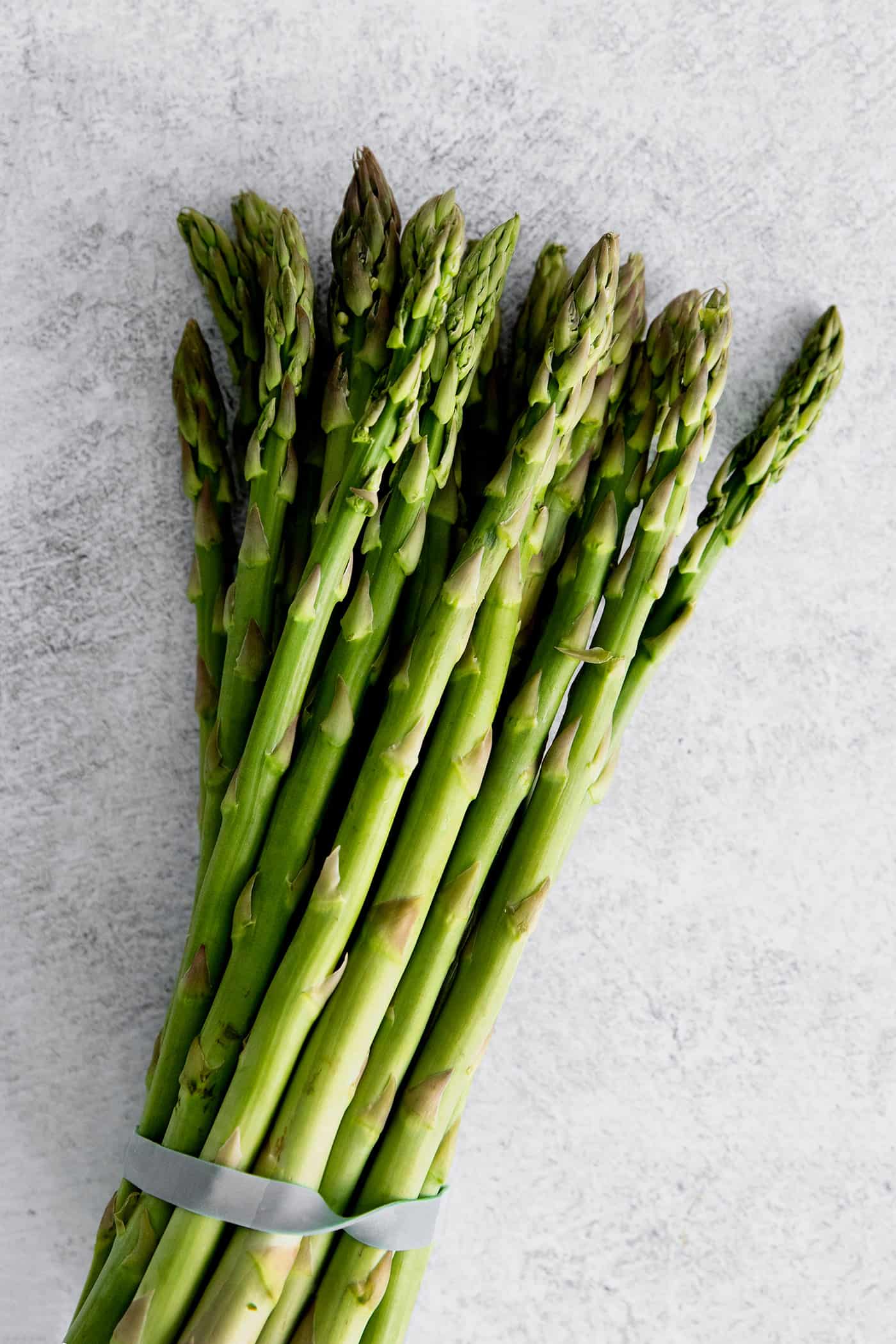 a bundle of fresh asparagus