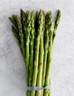 a bundle of fresh asparagus