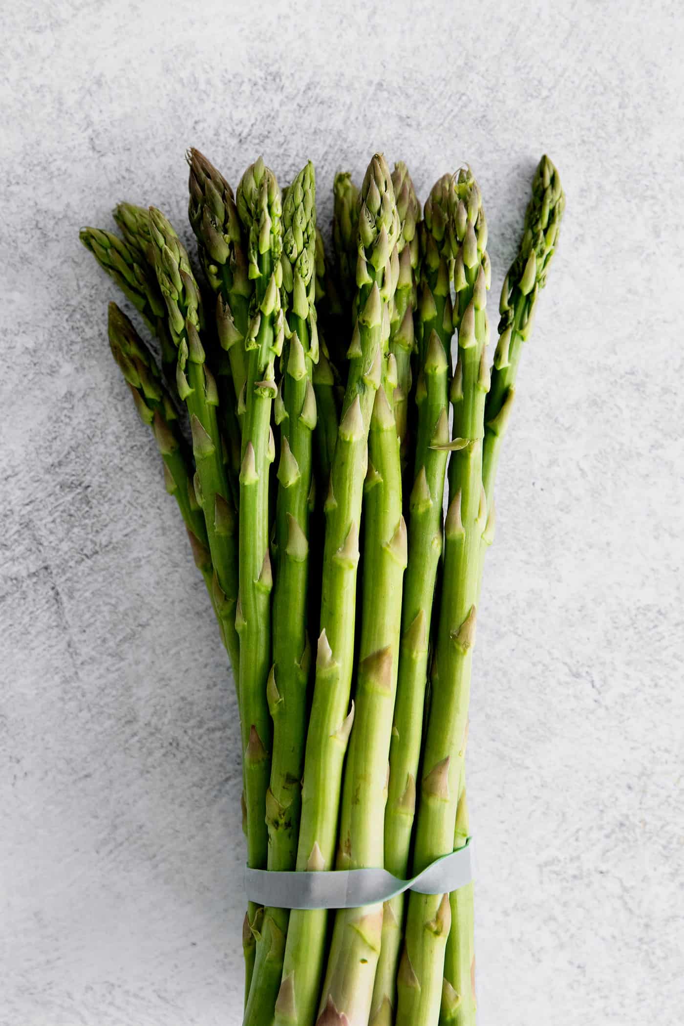 a bundle of fresh asparagus